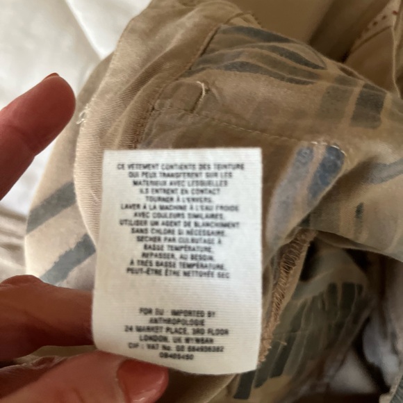 Anthropologie Pilcro Pants Womens 26 Hyphen Chino Artist Patchwork Paint Art Y2K - Picture 8 of 9